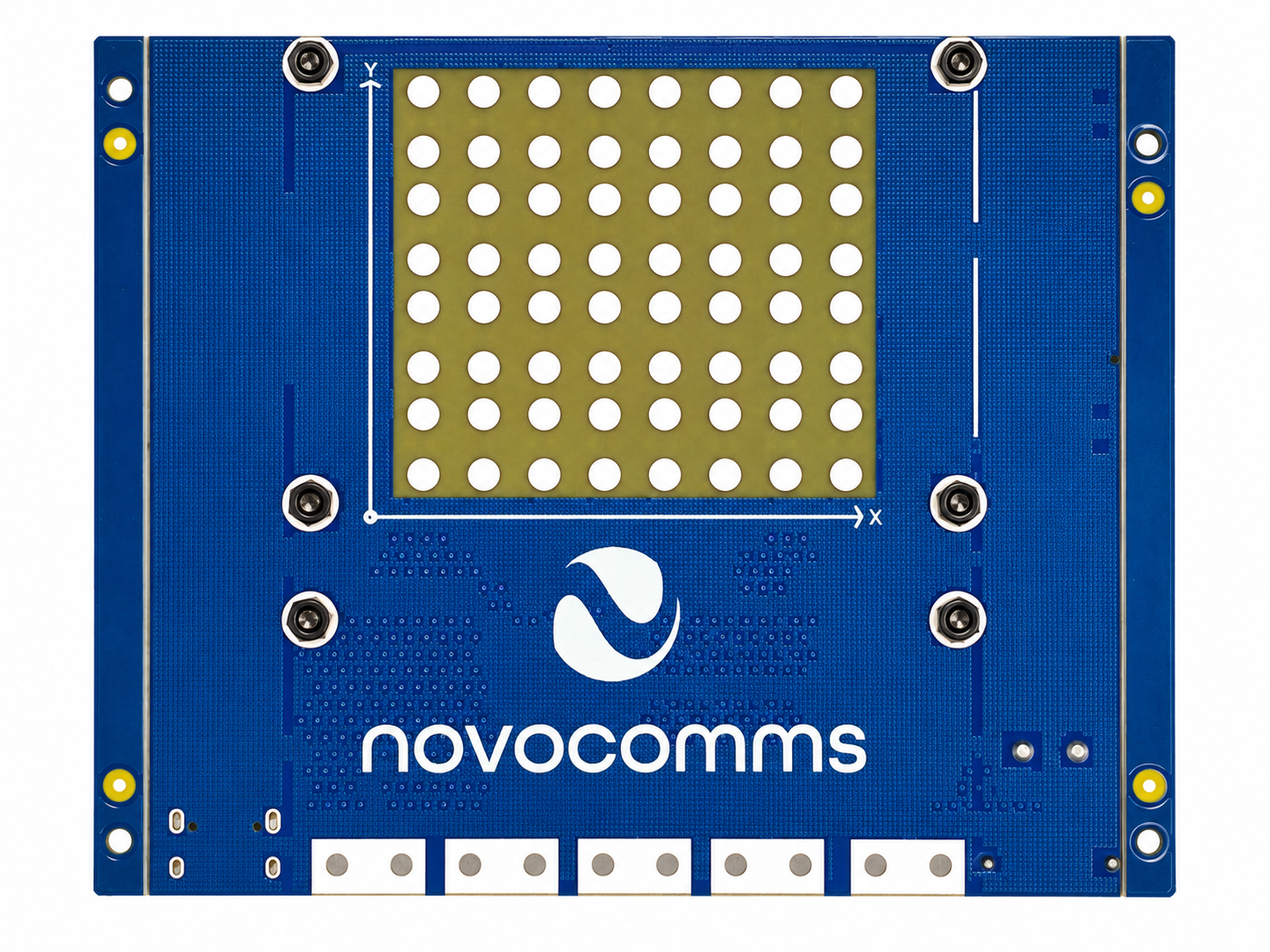 novocomms phased array antenna module — planar cavity-backed patch array for Ku/Ka-band